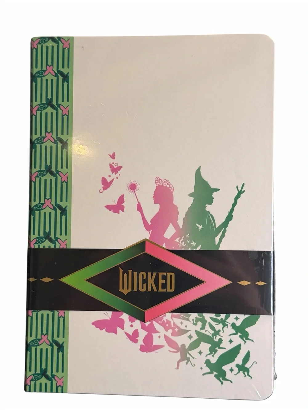 Wicked Hardcover Journal & Glinda Heart Enamel Pin NWT